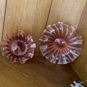 SALE! 1930s Antique Pink Lace design, Blown Glass. Moving 3/4 ! Make an offer